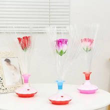 LED Optical Fiber Lamp Flower Rose Vase Blossom Night Light Decoration 2024 - buy cheap
