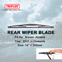 Rear Wiper Blade for Nissan Almera (2012-Onwards) 1pc 14" 350mm,Car Rear Windscreen Wipers,for Back Window Windshield Blades 2024 - buy cheap