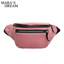 Mara's Dream Vintage Corduroy Waist Pack Women Pouch Belt Chest Bag Casual Messenger Bags for Women Shoulder Bag Soft Mobile Bag 2024 - buy cheap