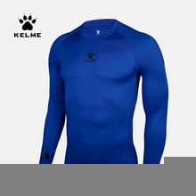 Мужская облегающая футболка KELME, с длинными рукавами, колготки для бега, фитнеса, тренировок, эластичная Спортивная футболка для спортзала, 3881110 2024 - купить недорого