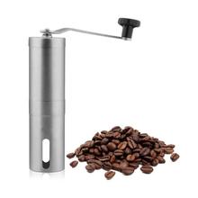 Moedor de café manual de rebarba cerâmica portátil manivela moinho de café inoxidável novo (prata) 2024 - compre barato