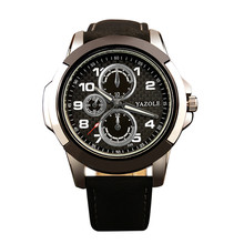Nova moda masculino relógios de topo marca luxo dupla dial caso prata quartzo relógios de pulso yazole marca masculino esporte relógio pulso relogio 2024 - compre barato