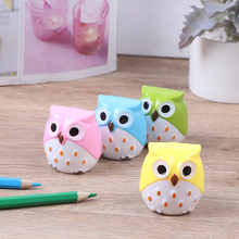 1PC Stationery Student Double Control Cartoon Pencil Sharpener Kawaii Owl Pencil Sharpener Cutter Knife Promotional Gift 2024 - buy cheap