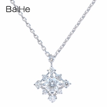 Ожерелье BAIHE из 18-каратного белого золота с натуральными бриллиантами H/SI женское ожерелье для изготовления ювелирных изделий Свадебный тренд подарок для девушки ожерелье для помолвки 2024 - купить недорого