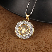 Fashion Windmill Necklace 2 colors CZ Zircon Crystal Necklace For Women Best Selling Round Pendants  Jewelry Gift 2024 - buy cheap