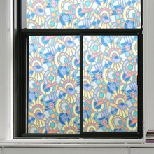 Adesivo de vidro, folha retro de privacidade para janela, filme pvc aderente colorido, filme decorativo de vinil para janela 60*200cm 2024 - compre barato