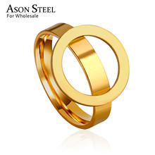 ASON стальное модное ювелирное изделие кольца для мужчин и женщин девушек Золотое кольцо для свадьбы обручальное кольцо 316L кольца из нержавеющей стали 2024 - купить недорого