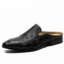 Sandalias planas de piel auténtica para Hombre, Zapatos informales elegantes de lujo, color marrón y negro, talla grande 38-46 2024 - compra barato