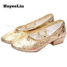 HoYeeLin Soft Ballet Shoes Women Ladies Indoor Dancing Practice Shoes Teacher's Latin Ballroom Dancing Heels 2024 - buy cheap
