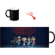 Stranger Things-Taza de cerámica con cambio/cambio de Color de impresión, tazas de porcelana sensibles al calor, tazas de café, té y leche 2024 - compra barato