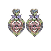 Pendientes de gota de cristal vintage para mujer, 5 colores, buena calidad, 2018 2024 - compra barato