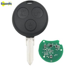 3 Buttons 433MHZ full Remote Key Fob uncut Blade For Mercedes-Benz Smart Fortwo Forfour City Roadster Crossblade K 2024 - buy cheap