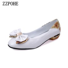 ZZPOHE  spring and autumn new mother shoes soft  leather Butterfly-knot solo shoes single women fashion shoes  flat shoes 2024 - buy cheap