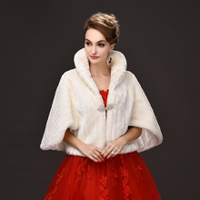 2018 Hot Sell Elegant  Winter Bridal Wraps Faux Fur  Bolero Winter Wraps Coat  Bridal Jacket EE7705 2024 - buy cheap