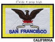 San Francisco, California USA Flag 3"wide embroidery patch  for naaldvilten/eagle/ribbon embroidery cushion 2024 - buy cheap