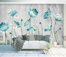 3D Embossed Hand Painting European Flower Wall Decorative Mural Wallpaper Living Room Home Wall Decor Custom Floral Wall Papers 2024 - buy cheap