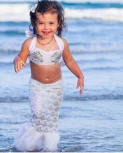 Cute Baby Girl Summer Beach Mermaid Tail Swimwear Bikini Set Bathing Suit Beachwear 2024 - buy cheap