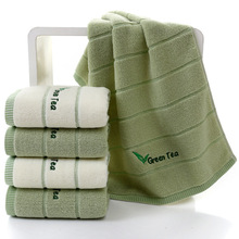 2PCS/lot Super Soft Striped Green Tea Cotton Terry Towels for Adults toalha Face Hand Towels Bathroom Camping Yoga Towel FT014 2024 - buy cheap