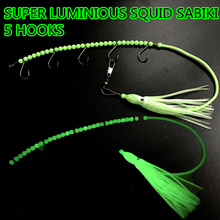 Artificial 2bags Sabiki Rigs Saltwater Sea Fishing Lure Trolling Hook Bait soft squid luminious sabiki rig Fishing tackle #1 2024 - buy cheap