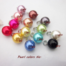 144pcs 14 colors 10mm Iron / Copper feet High Light Ball colorful pearl buttons for sewing craft wedding decorative accessories 2024 - buy cheap