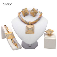 Fani Dubai Gold Colorful Bridal Jewelry Set Nigerian Wedding woman accessories jewelry set Fashion African beads Jewelry Set 2024 - buy cheap