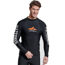 Men's Long Sleeve UPF 50+ Baselayer Skins Compression Rash Guard  Sun Shirt Swim Tee Swimsuit Tops Rashguards Black 2024 - buy cheap