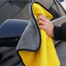 1pc Microfiber Towel Car Care Polishing Wash Towels Plush Washing Drying Towel Thick Plush Polyester Fiber Car Cleaning Cloth 2024 - купить недорого