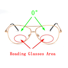 10 пар/лот бифокальные очки для чтения, лупа для женщин и мужчин, очки пилота для дальней дальности, Золотые очки с двойным лучом 2024 - купить недорого
