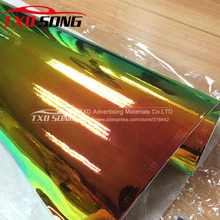 Premium Glossy Mirror Rainbow Holographic Film Rainbow chrome vinyl car wrap 10/20/30/40/50/60CMX135CM /LOT 2024 - buy cheap