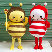 Bee Hornet Mascot Costume Yellow Bee Mascot Costume Adult Character Apparel Cosplay for Halloween Party Advertising Events 2024 - buy cheap