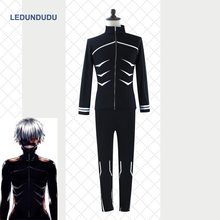 Anime Tokyo Ghoul Kaneki Ken Battle Uniform Men Women Short Sleeve Fancy Party Outfit Full set Cosplay costumes for Halloween 2024 - buy cheap