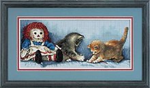 Top Quality Popular Lovely Counted Cross Stitch Kit Partners in Crime Two Cats Kitties Mouse Doll Dim 13709 2024 - buy cheap