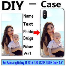 DIY Personalized custom photo name Customize design picture cover case For Samsung Galaxy J1 2016 J120 J120F J120H Duos 4.5" 2024 - buy cheap