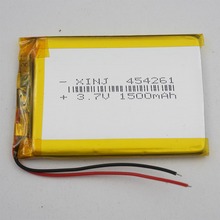 XINJ 3,7 V 1500 mAh литий-полимерная аккумуляторная батарея li po 454261 для электронной книги камеры MP4 вождения рекордер DIY планшетный ПК 2024 - купить недорого