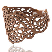 Fashion Women Hollow PU Leather Bracelet Charm Braided Rope Wristband Bracelets Jewelry Gifts CX17 2024 - buy cheap