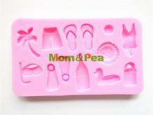 Mom & Pea-molde de silicona en forma de playa para decoración de tartas, Fondant, 3D, grado alimenticio, 0178 envío gratis 2024 - compra barato