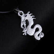 TDQUEEN Animal Dragon Bib Collar Pendant Necklaces Retro Vintage Metal Black Leather Cord Punk Men Necklaces 2024 - buy cheap