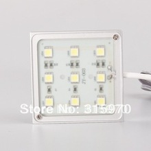 Светодиодный Светильник направленного света, тонкий, 12 В, квадратная форма, светодиодная подсветка, 9 светодиодов, 5050SMD, светодиодный светильник для шкафа, 10 шт./лот 2024 - купить недорого