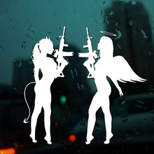 Beautiful Car Stickers Angel and Devil Girl Funny Vinyl Decoration auto bomb products sexy deacls and stickers for cars styling 2024 - buy cheap