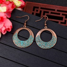 Retro Vintage Round Carved Jhumka Earrings For Women 2019 Gypsy Antique Bohemian Jhumkas Indian Jewelry Boucle D'oreille HQE554 2024 - buy cheap