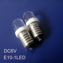 Alta calidad DC6.3V E10, luz Led E10, Led E10, Bombilla E10 6V, lámpara LED E10, luz E10 6,3 V, lámpara indicadora E10, envío gratis 10 unids/lote 2024 - compra barato
