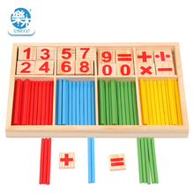 Logwood aritmética matemática brinquedos de madeira Montessori multi-função de contagem de educação para a primeira infância brinquedos de blocos de construção crianças 2024 - compre barato