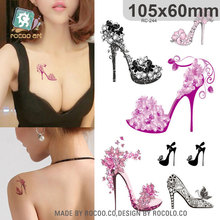 Waterproof Temporary Tattoo Sticker on body sexy High-heeled shoes tatto stickers flash tatoo fake tattoos for girl women 2024 - buy cheap