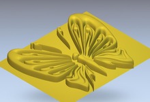 3d model relief  for cnc in STL file format butterfly 2024 - buy cheap