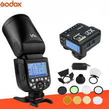 Godox-bateria de lítio v1, flash ttl 1/8000s hss, 2600mah, flash speedlite + disparador x2t, para canon, nikon, sony, fujifilm olympus 2024 - compre barato