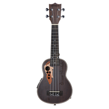 Укулеле ammoon 21 дюйм, акустическая гитара со встроенным EQ звукоснимателем, 4 струны 2024 - купить недорого