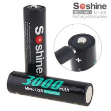 2pcs/lot Soshine NCR 18650 Li-ion Batteries 3.7V 11.1WH 3000mAh Rechargeable Battery for Flashlight / Headlamp 2024 - buy cheap