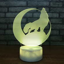 Wolf 3d Lamp Creative Eye Cartoon Puppy Table Acrylic Energy-saving Usb Led Night Light Usb Led Kids Lamp 2024 - buy cheap