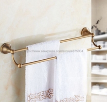 Towel Bars Double Rails Brass Wall Shelves Towel Holder Bath Shelf Towel Hanger Bathroom Accessories Towel Rack Nba077 2024 - buy cheap