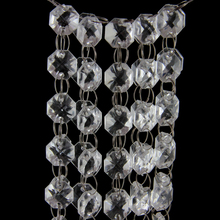 10M Garland Diamond Strand Iridescent Acrylic Crystal Bead Wedding Party Decor free shipping crystal garland strands 2024 - buy cheap